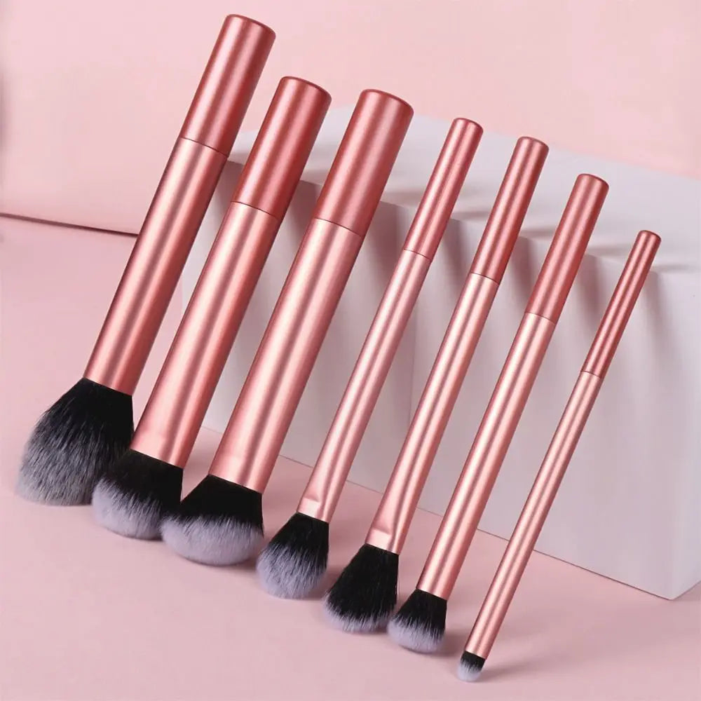 7PcsSet Soft Makeup Brush Kit Synthetic Hair Easy To Clean