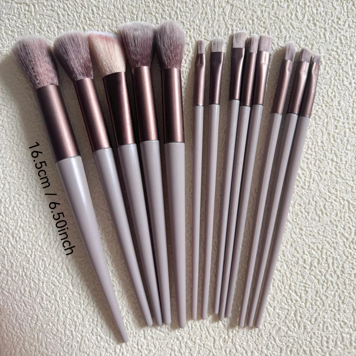 18-Piece Professional Makeup Kit - Complete Collection with 13 Brown Brushes, 4 Triangle Puffs, Teardrop Sponge & Unique Toothbr