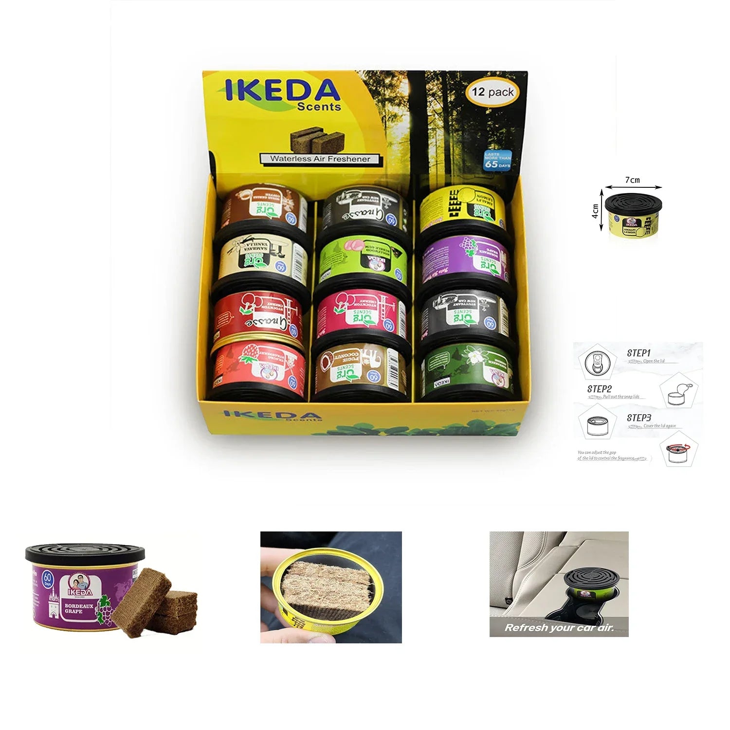 Car Air Freshener Coconut Fragrance Car Fragrance