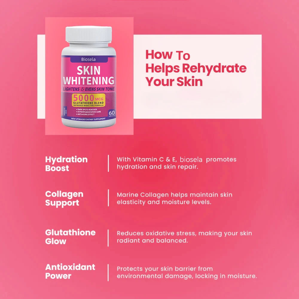 Glutathione Supplement 5000mcg Glutathione Skin Whitening