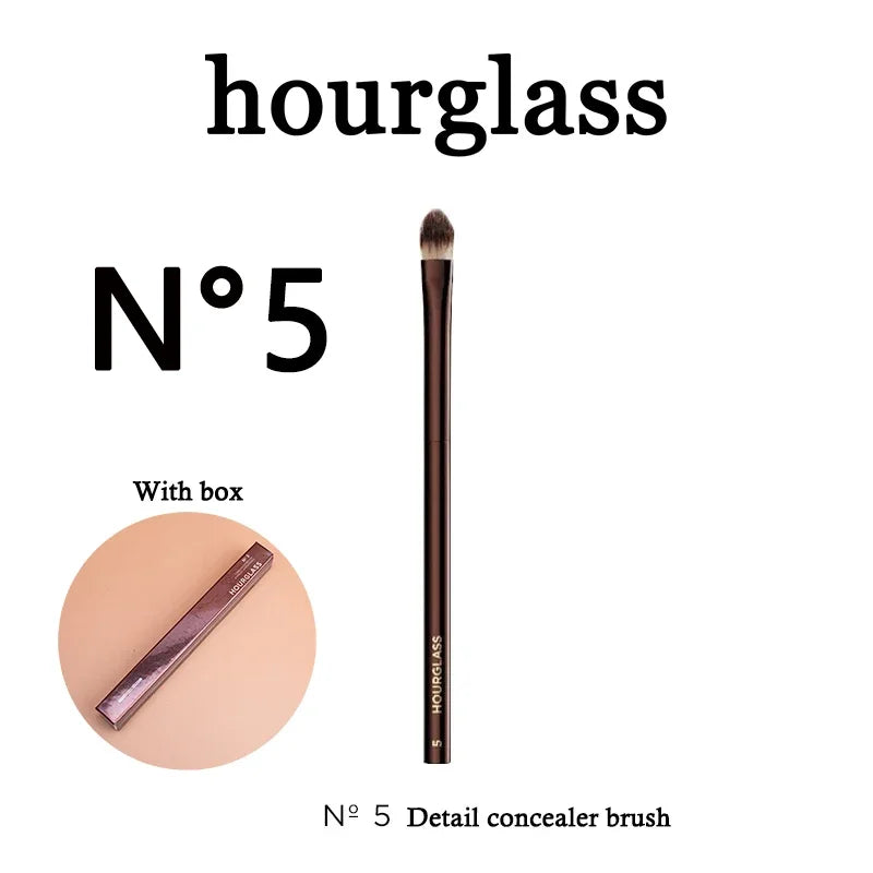 hourglass N° 5 detail concealer brush with box for precise application and blending.