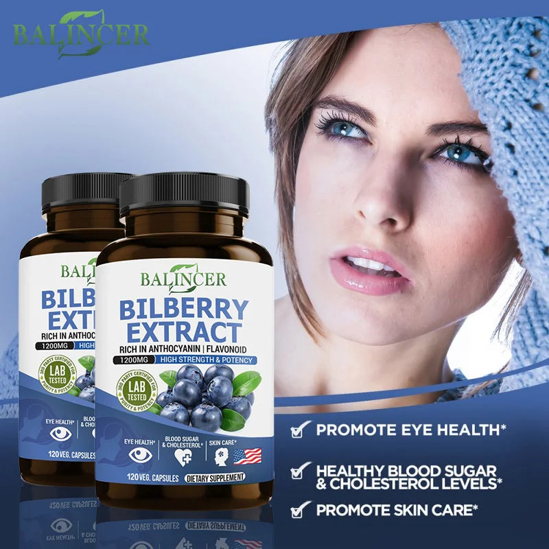 Bilberry Extract Supplements Rich in Antioxidants, Promote