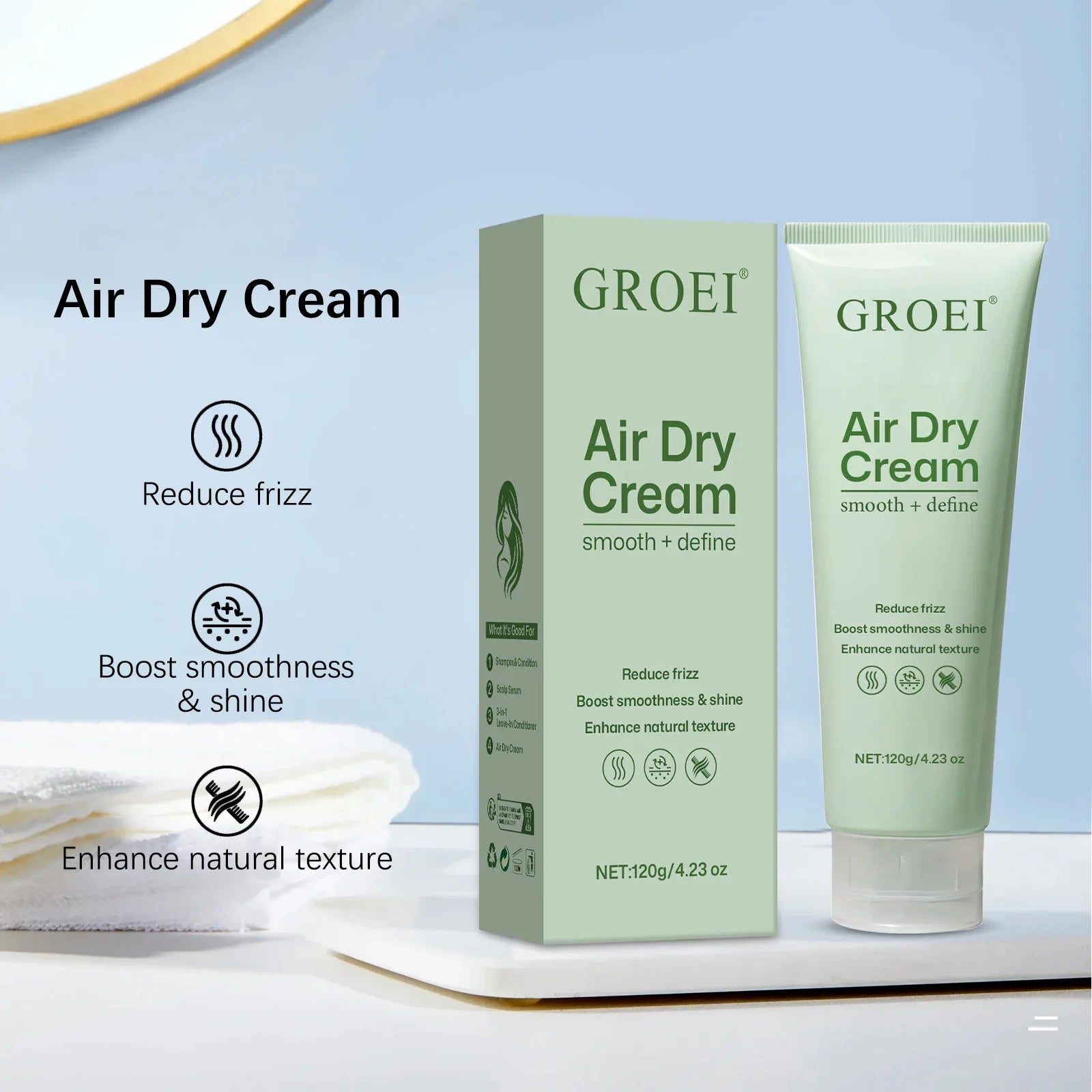 Hair Styling Cream with Nourishing Formula Add Shine and Shape Outline Strengthen Hair and Scalp Care