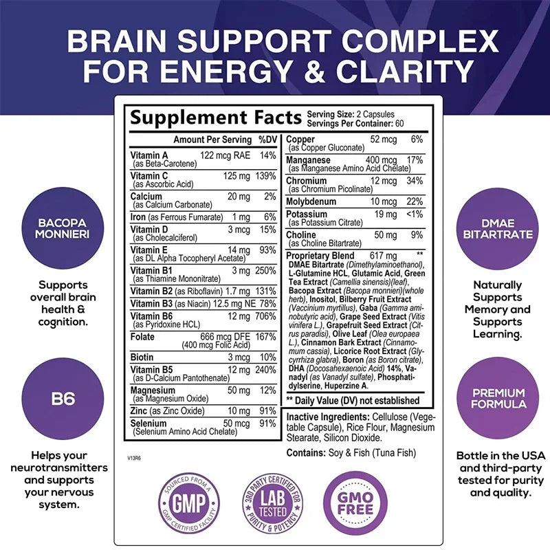 brain health supplement with B vitamins