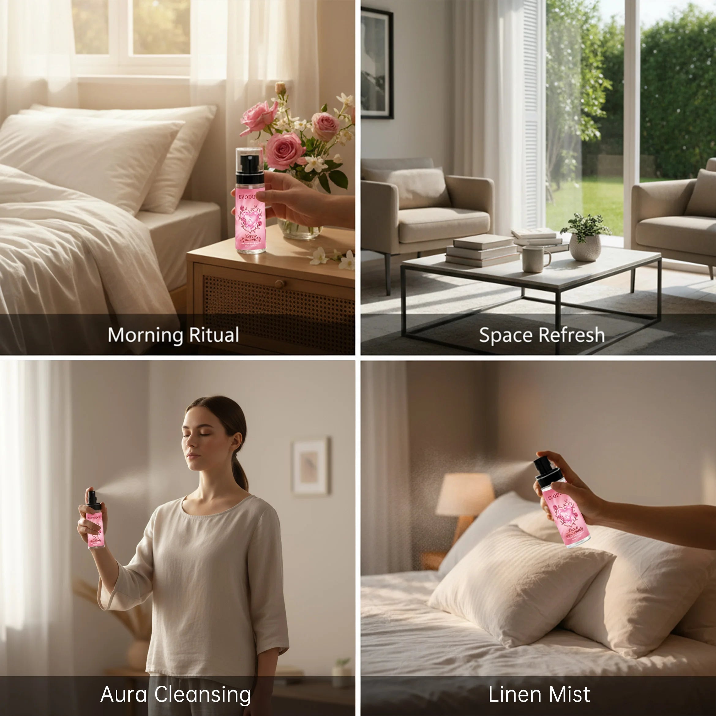 Fragrance Spray Rose & Jasmine scent 80mlperfume