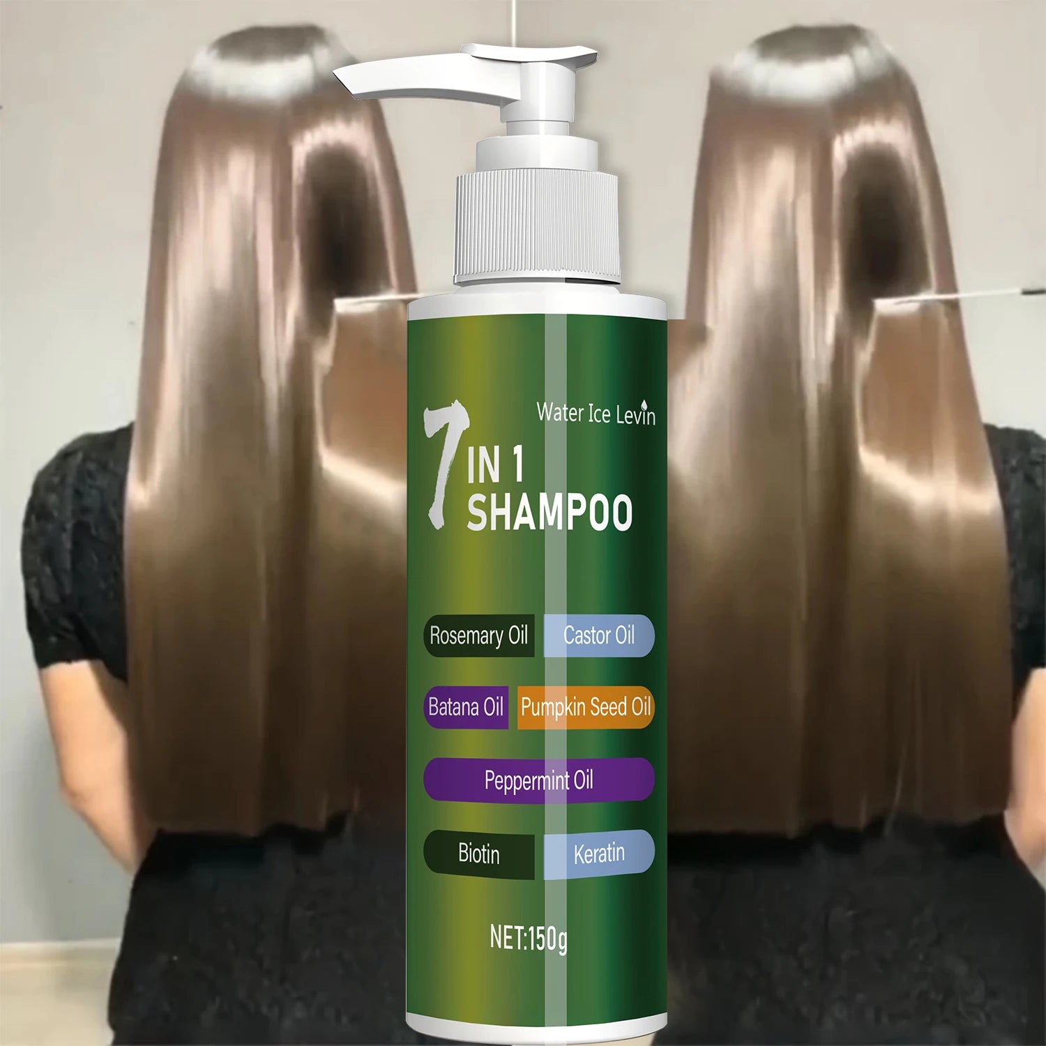 7-in-1 Shampoo Rich in Rosemary Castor Oil Gentle Cleansing