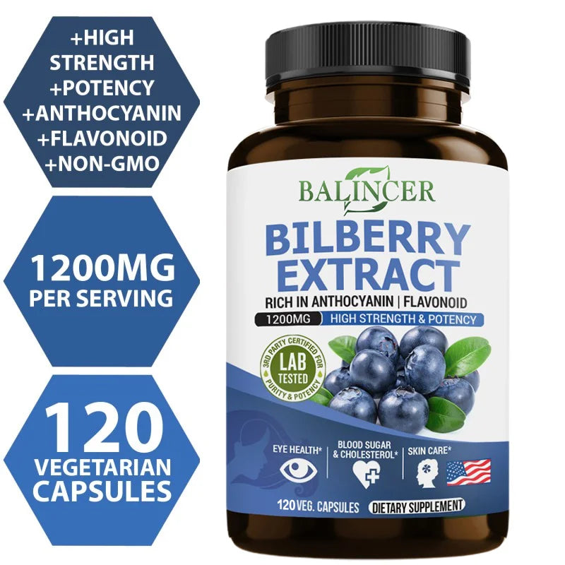 Bilberry Extract Supplements Rich in Antioxidants, Promote