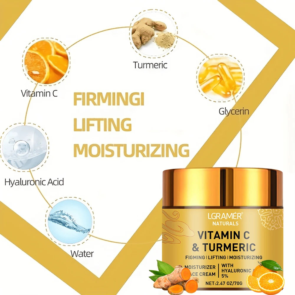 Turmeric Vitamin C cream Retinol Moisturizing Hyaluronic