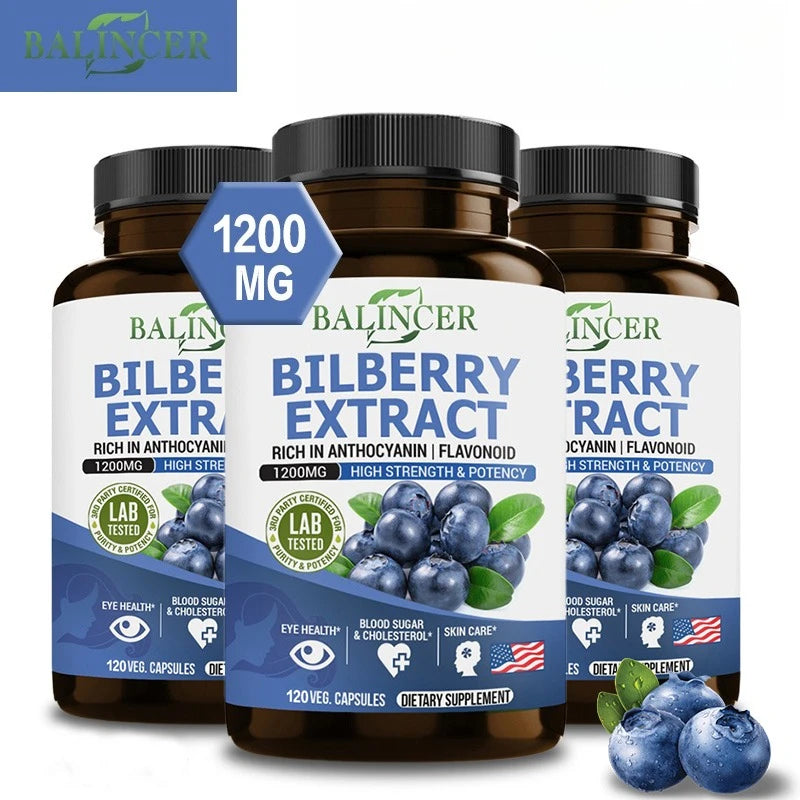 Bilberry Extract Supplements Rich in Antioxidants, Promote