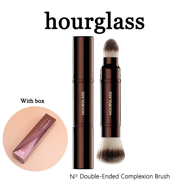 hourglass N° Double-Ended Complexion Brush with box, a versatile makeup brush for flawless application.