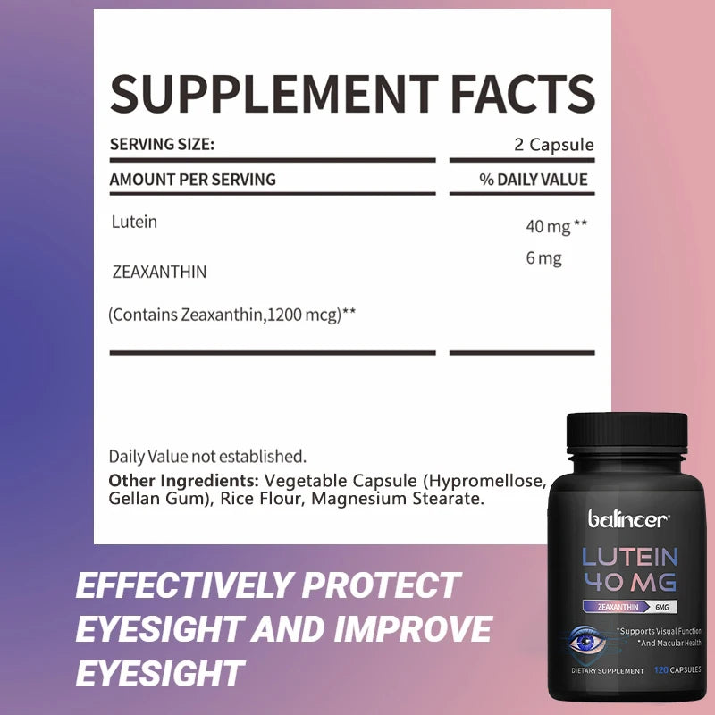 lutein and zeaxanthin eye supplement