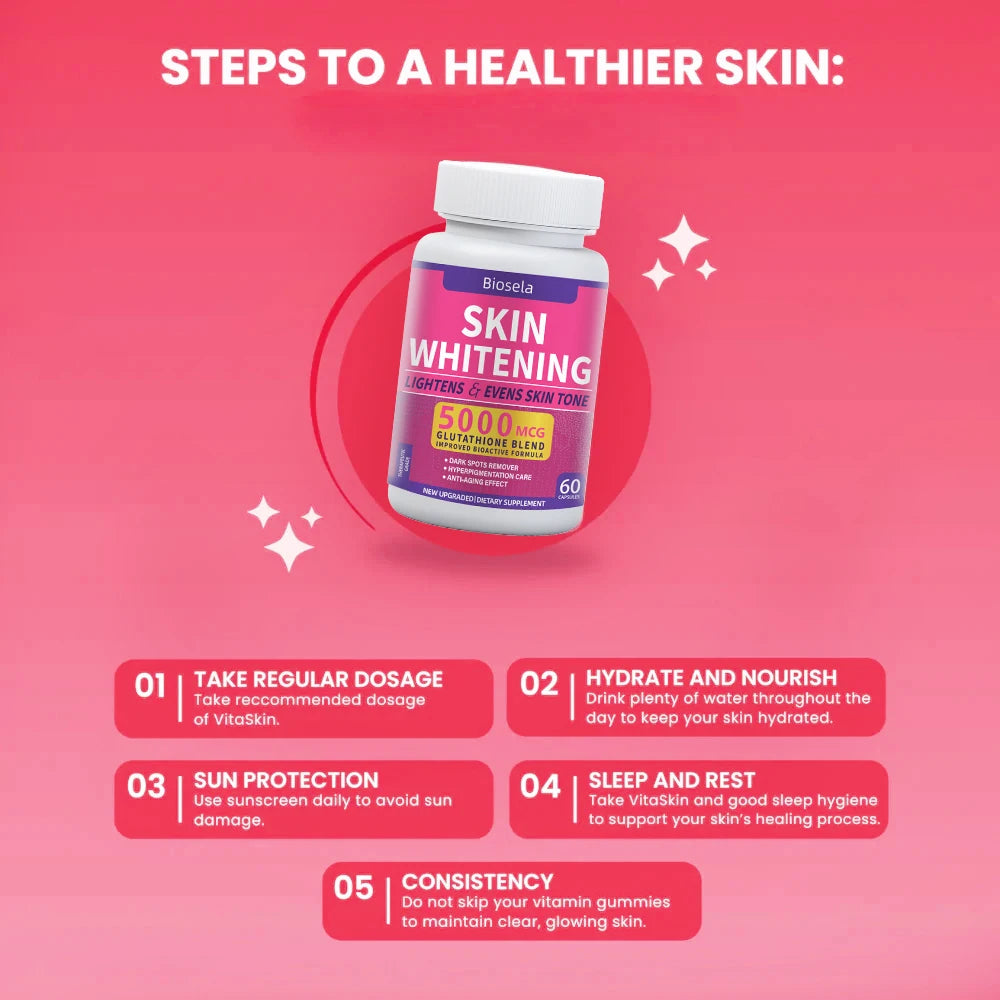 Glutathione Supplement 5000mcg Glutathione Skin Whitening