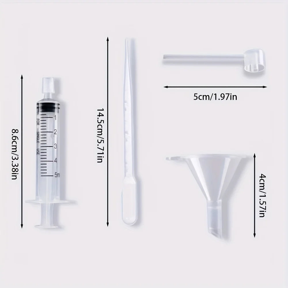 Perfume Supplement Set Funnel, Pipette Dropper & Syringe Kit