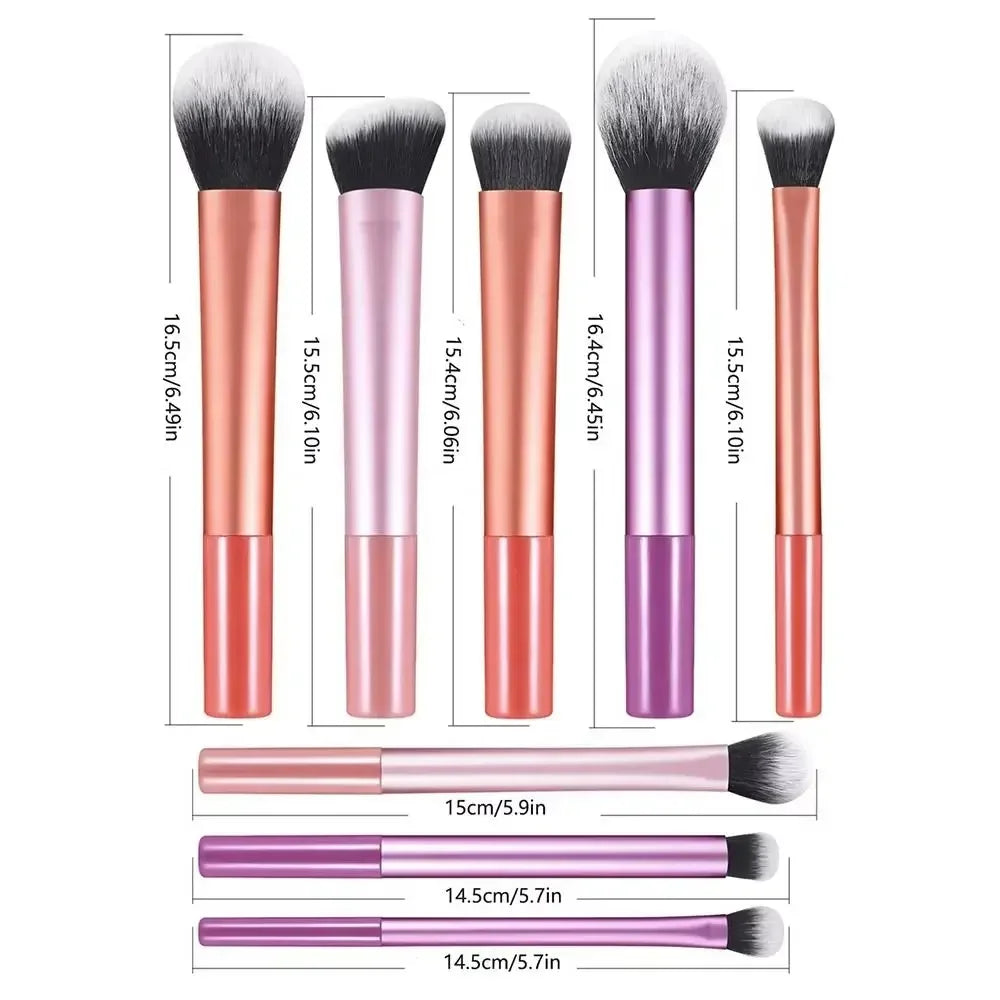7PcsSet Soft Makeup Brush Kit Synthetic Hair Easy To Clean