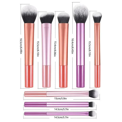 7PcsSet Soft Makeup Brush Kit Synthetic Hair Easy To Clean