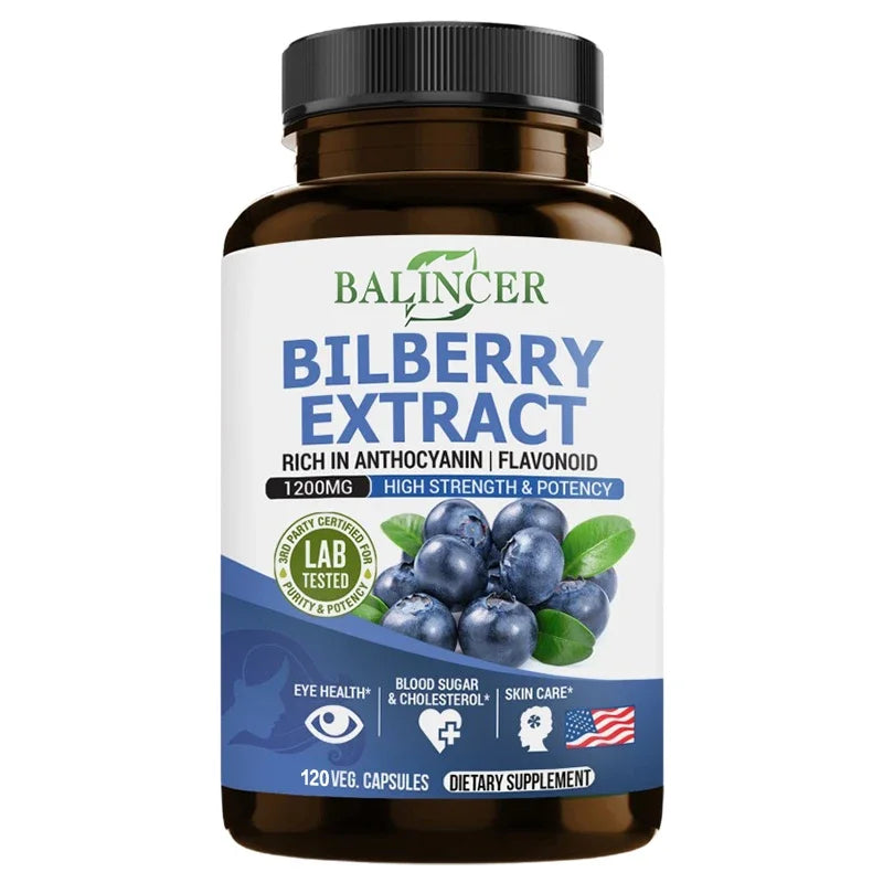 Bilberry Extract Supplements Rich in Antioxidants, Promote