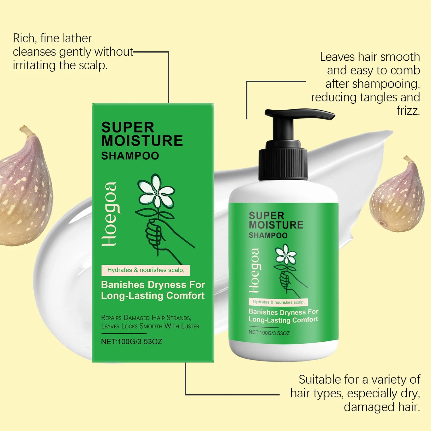 Moisturizing Hair-Care Shampoo - A Shampoo for Cleansing the Scalp, Adding Natural Volume, Nourishing Hair and Enhancing Shine