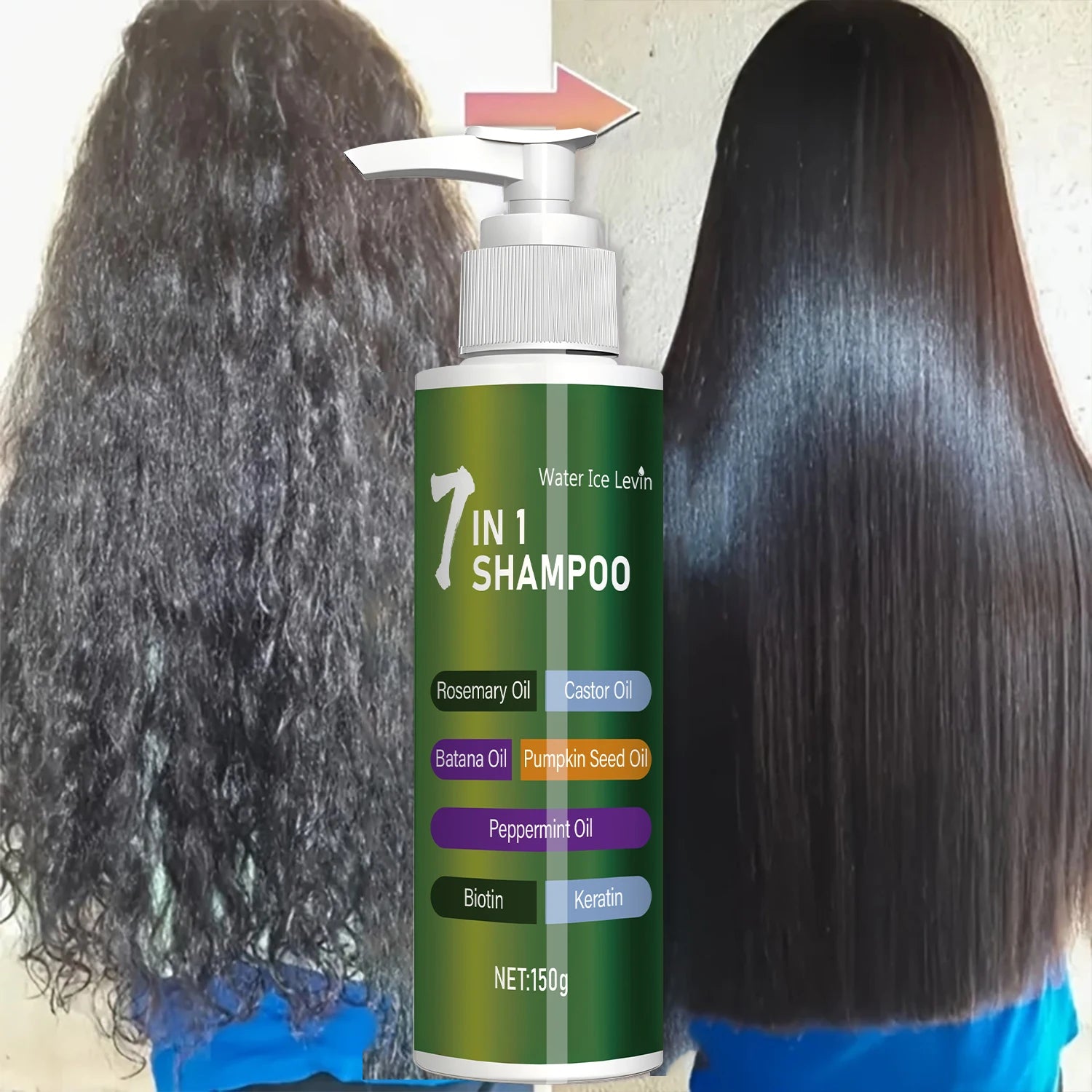 7-in-1 Shampoo Rich in Rosemary Castor Oil Gentle Cleansing 