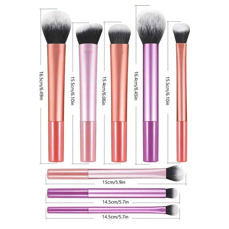 soft synthetic makeup brush kit