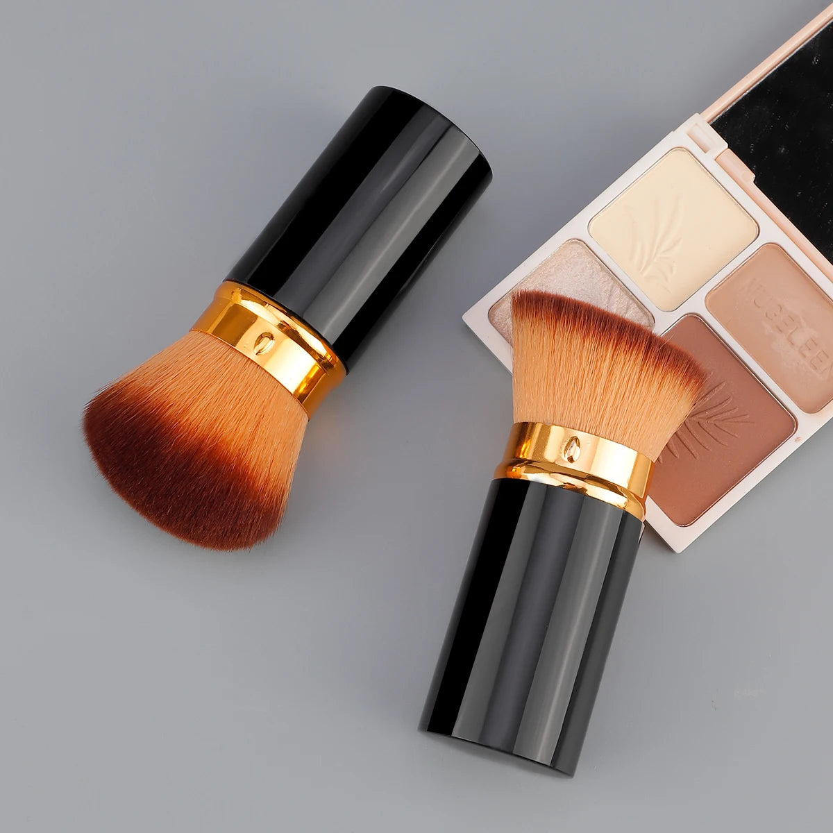 1 Pcs Retractable Makeup Brushes Powder Foundation Blending Blush Brush Make Up Cosmetics Brushes Female Metal Handle Brush