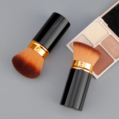 1 Pcs Retractable Makeup Brushes Powder Foundation Blending Blush Brush Make Up Cosmetics Brushes Female Metal Handle Brush