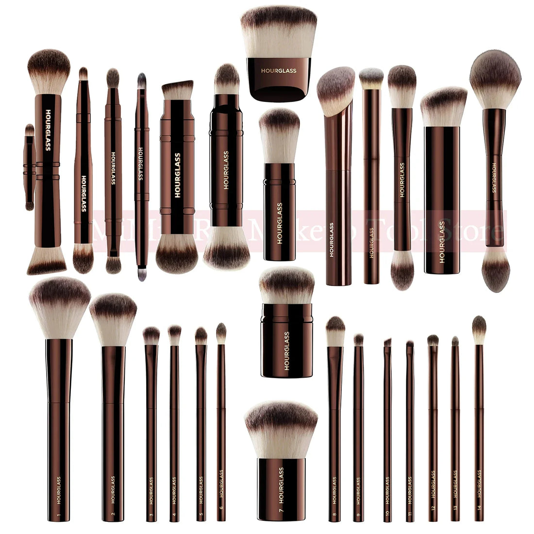 powder foundation makeup brush set