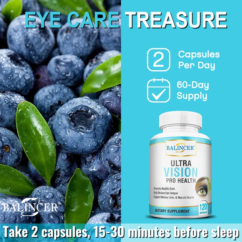 Eye Health Supplement - Contains Vitamin A, Lutein and Zeaxanthin, Improves Eye Edema and Improves Vision Health