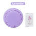 home fragrance solid air freshener in lavender scent, round purple design with bear shape and heart cutouts.