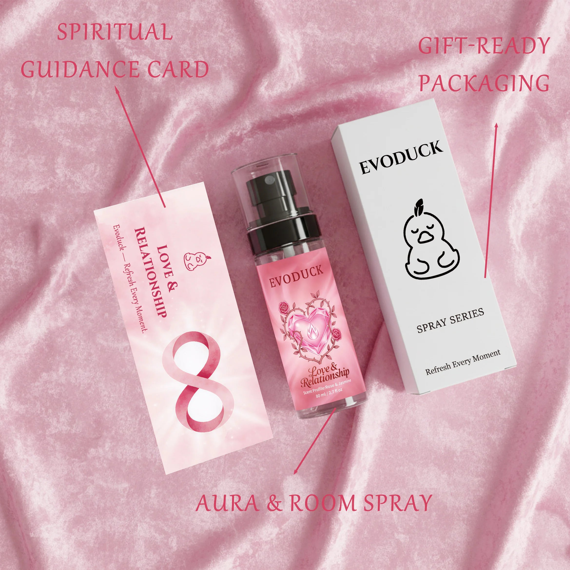 Fragrance Spray Rose &amp; Jasmine scent 80mlperfume