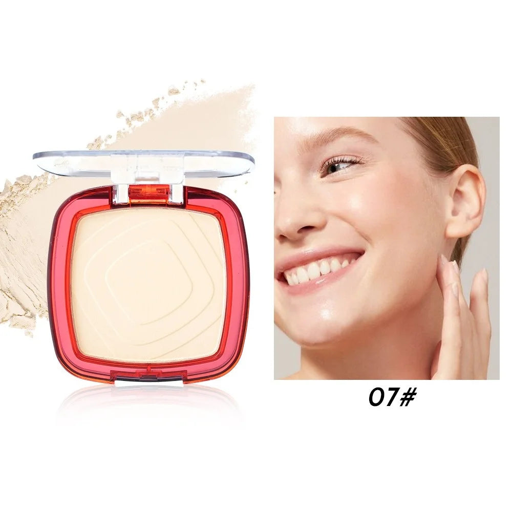 Matte Set Powder Full Coverage Pressed Powder Foundation With Puff Applicator 24H Fresh Wear Weightless Finishing Powder Makeup