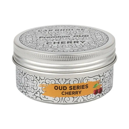 high-end car air freshener, Oud Series Cherry scented canister with decorative design.