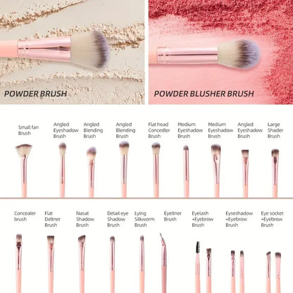 2040 Pink Makeup kit Complete Makeup Brush Set Big set includes Soft Brushes with various brush types and applications.