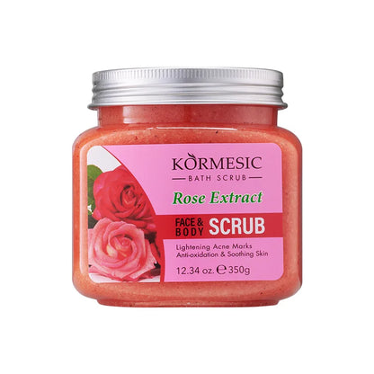 KORMESIC Turmeric Body Scrub Cream Facial Moisturizing Deep Cleansing Milk Rose Gentle Tender Face Exfoliation Skin Care Product