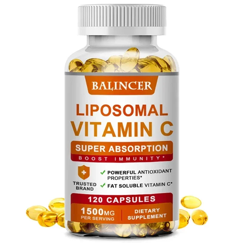 Liposomal Vitamin C Supplement - Easily Absorbed, Fat-Soluble Vitamin C, Antioxidant, Support Immune System, Promote Skin Health