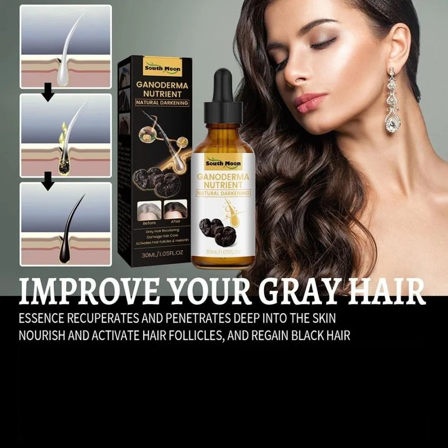 White To Black Hair Oil For Repairing From White To Black 