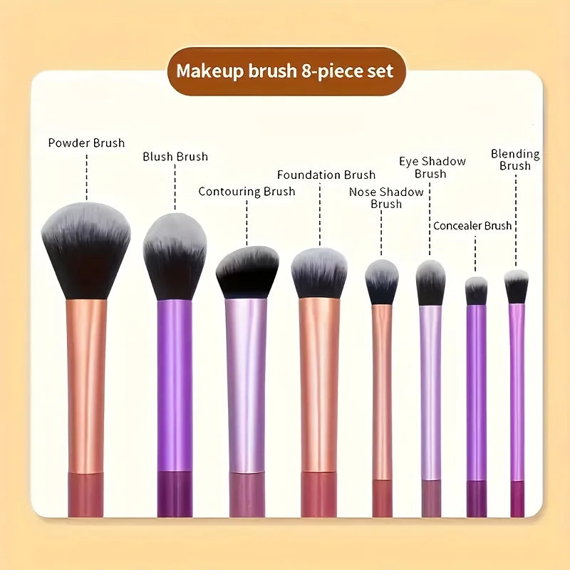 soft synthetic makeup brush kit