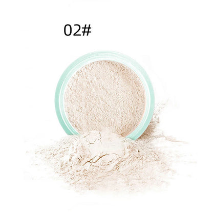 3 color facial loose powder waterproof oil control honey powder in container with shade 02
