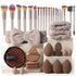 2040 Pink Makeup kit Complete Makeup Brush Set Big set includes Soft Brushes with various tools and sponges.