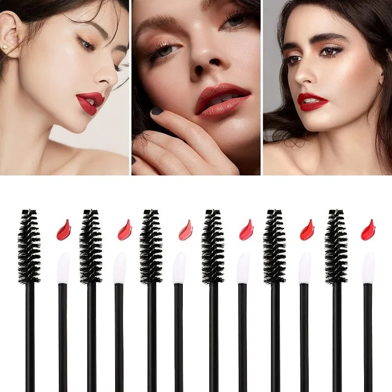 100pcs make up kit Mascara Wands Lip Brushes Disposable