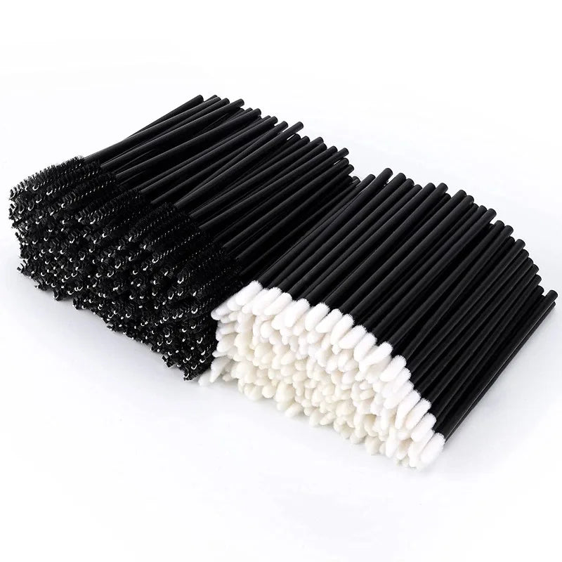 100pcs make up kit Mascara Wands Lip Brushes Disposable