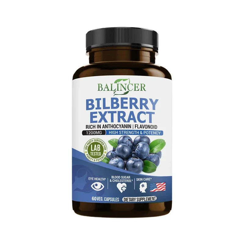 Bilberry Extract Supplements Rich in Antioxidants, Promote