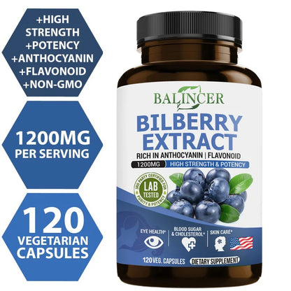 Bilberry Extract Supplements Rich in Antioxidants, Promote