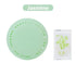 home fragrance solid air freshener in jasmine scent, featuring a green round container and a jasmine packet.