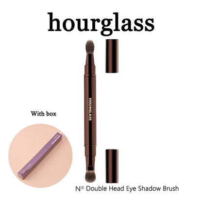 Hourglass N° Double Head Eye Shadow Brush with box for seamless makeup application.