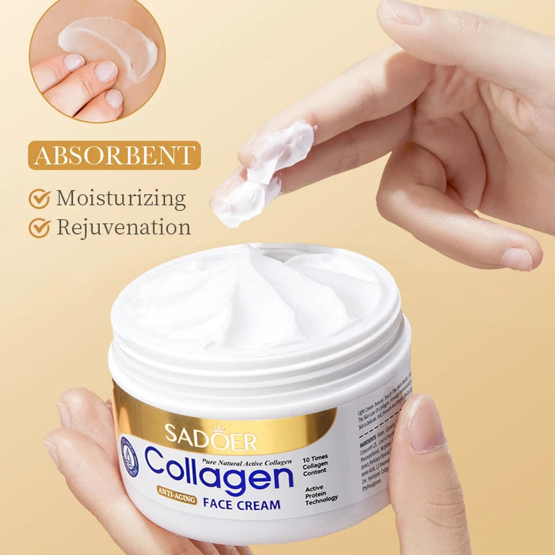Collagen Skin Care Set Whitening Face Cream Anti-aging Firming Lifting Facial Serum Super Moisturizing Hyaluronic Essence