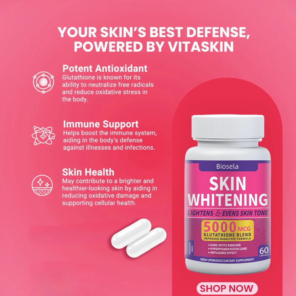  Glutathione Supplement 5000mcg Glutathione Skin Whitening