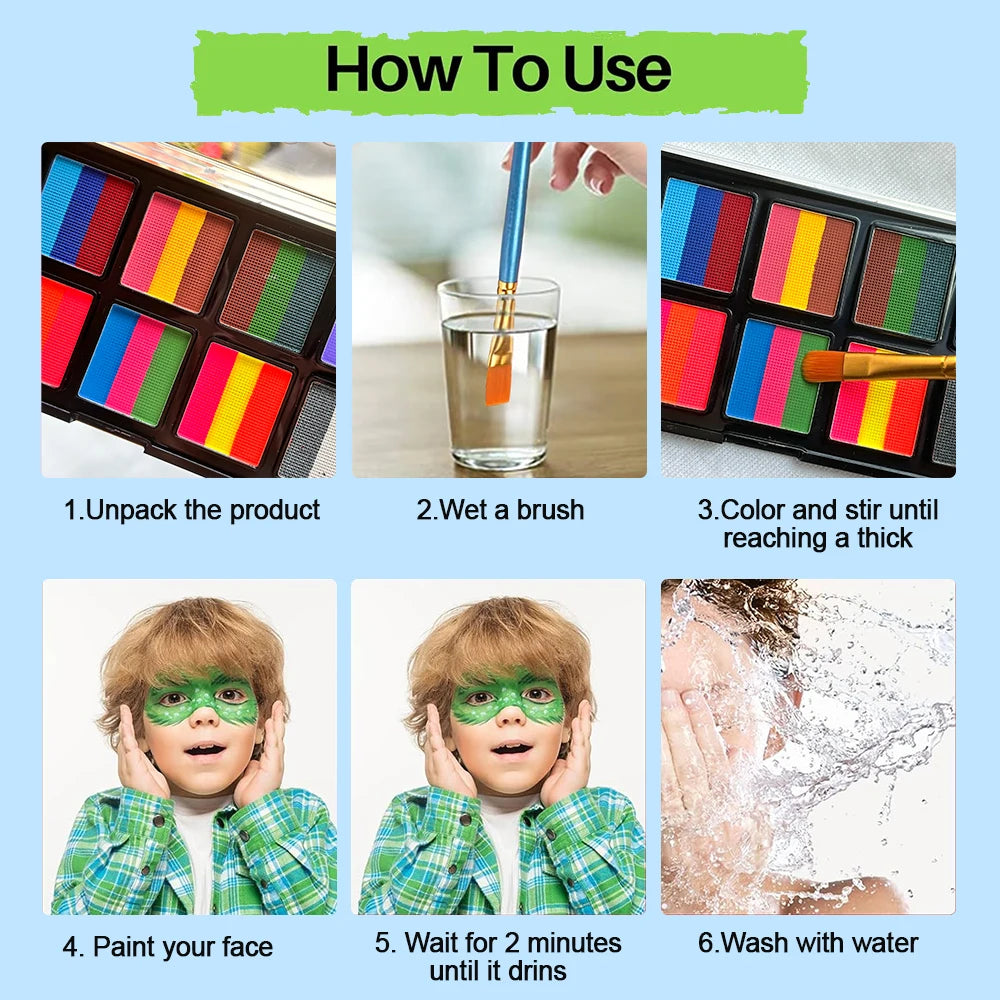 Body Face Painting Kit for Kids Adults10 Color Face Makeup