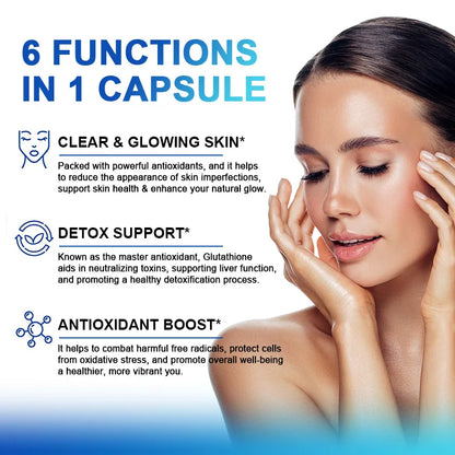 1000 mg Glutathione Supplement Maintains Youthful Supports