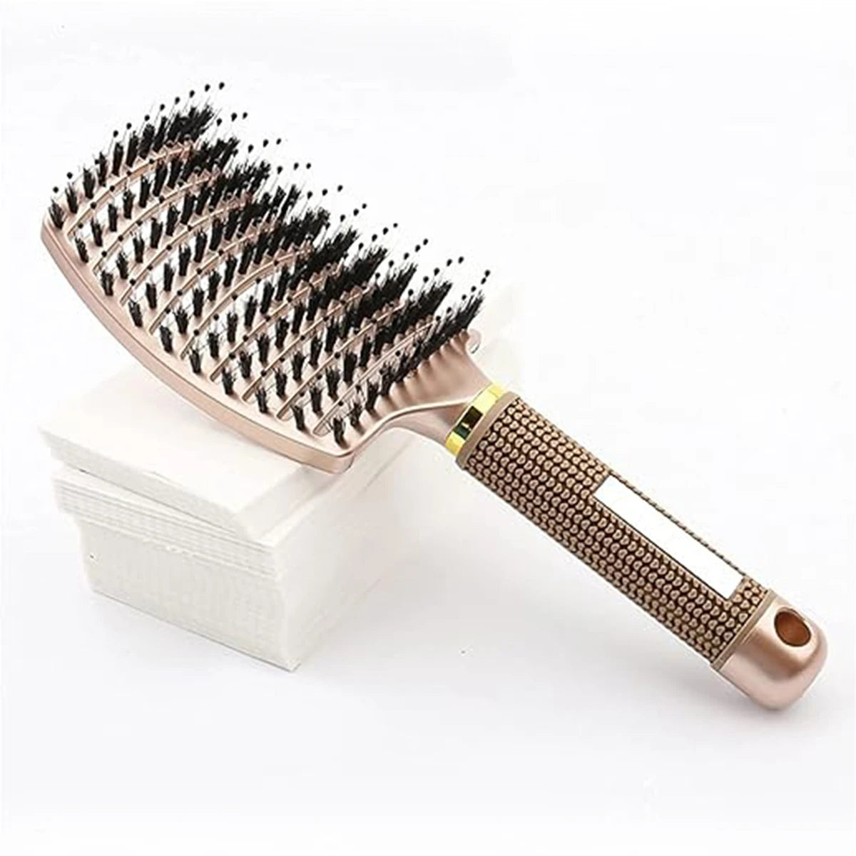 Hair Brush Scalp Massage Comb Hairbrush Boar Bristle Nylon Women