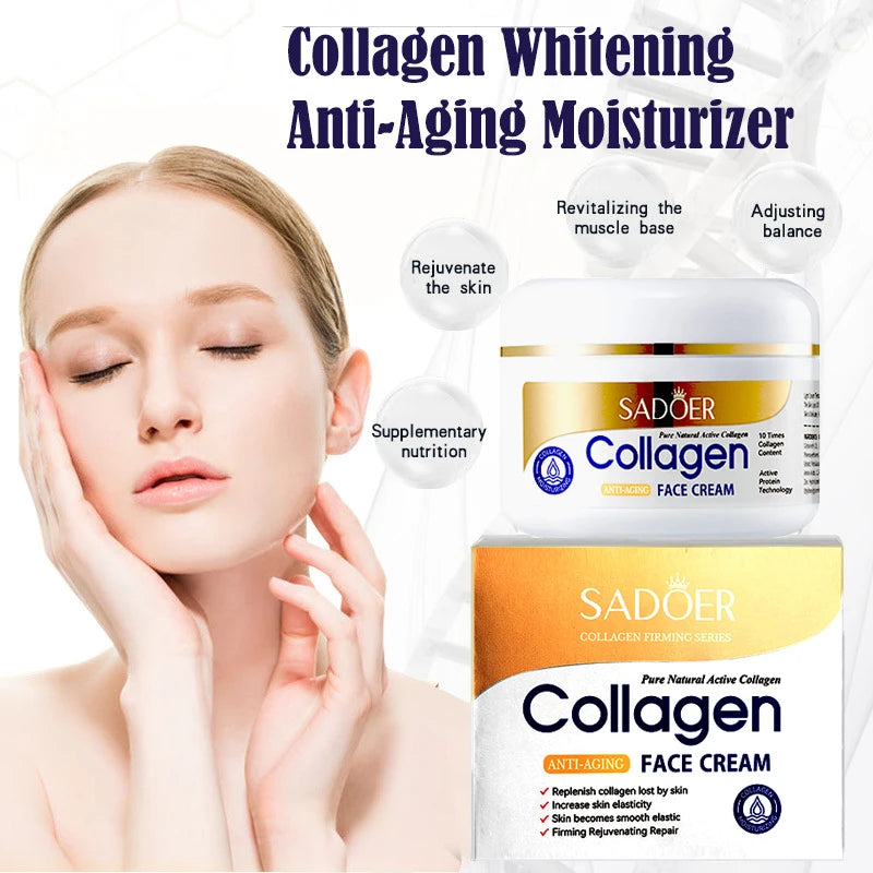 Collagen Skin Care Set Whitening Face Cream Anti-aging Firming Lifting Facial Serum Super Moisturizing Hyaluronic Essence